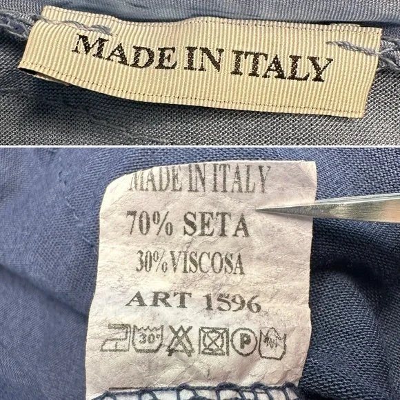 Italian Silk Blend Boho Dress Y2K Layered Asymmetrical Sleeveless Artsy Size S - Picture 6 of 12